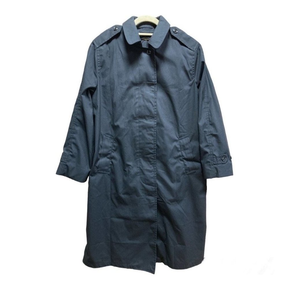 US ARMY BLACK TRENCH COAT ALL WEATHER WOMEN'S NSN 8410-01-220-2521 SZ 14R